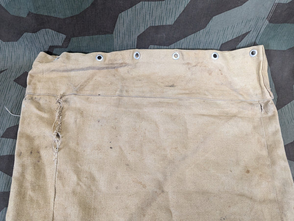 German Tan Canvas with Red Stripe Bag