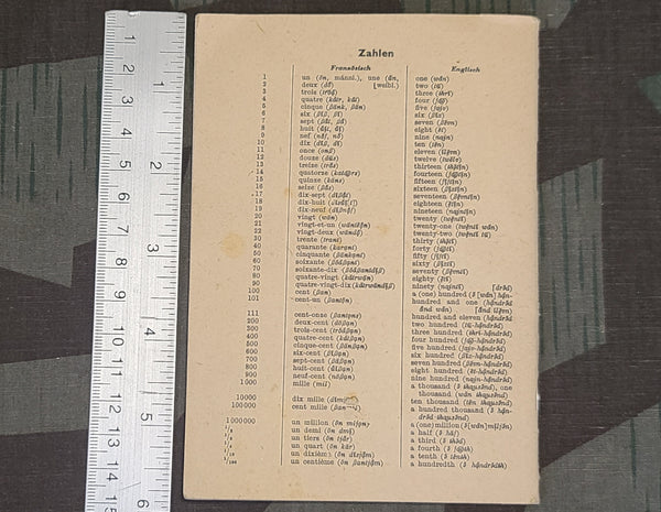 Picture Dictionary for Soldiers (German, French, English) 1941