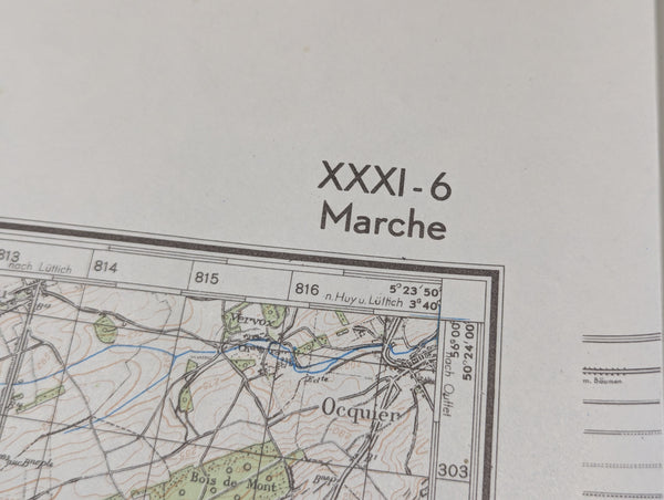 Original Deutsche Heereskarte France/Belgium Battle of the Bulge