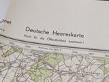 Original Deutsche Heereskarte France/Belgium Battle of the Bulge