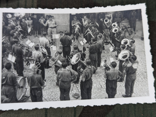 4 Photos of A German Band in Montecchio Italy August 1944