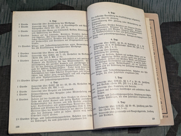 Wehrmacht Driving School Book Kraftfahrschulbuch