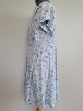 Light Blue Abstract Print Dress <br> (B-47" W-40" H-45")