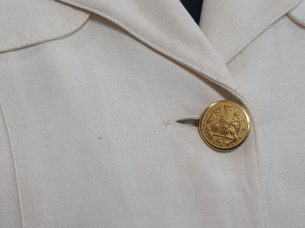 Navy WAVES White Officer Uniform Jacket & Skirt <br> (B-35" W-26" H-34")