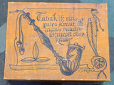 Hand Painted Wood Pipe Tobacco Box C. Lorenz