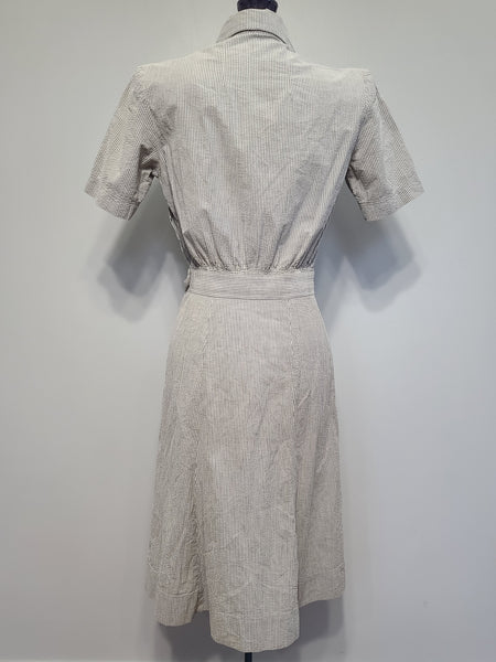 US Navy WAVES Seersucker Work Uniform Dress <br> (B-36" W-24.5" H-34")