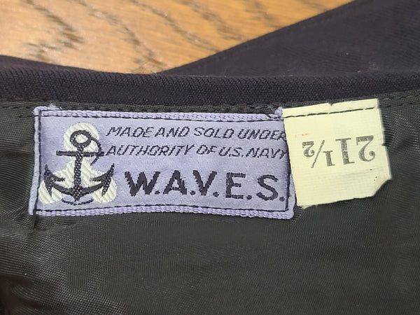 US Navy WAVES Blue Garrison Cap (Size 21 1/2)