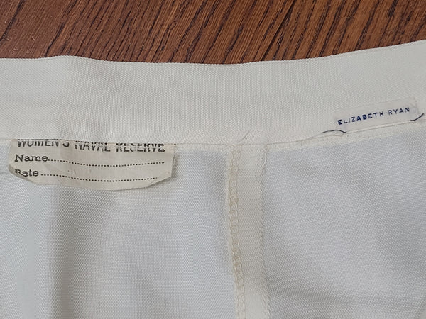 Navy WAVES White Officer Uniform Jacket & Skirt <br> (B-35" W-26" H-34")