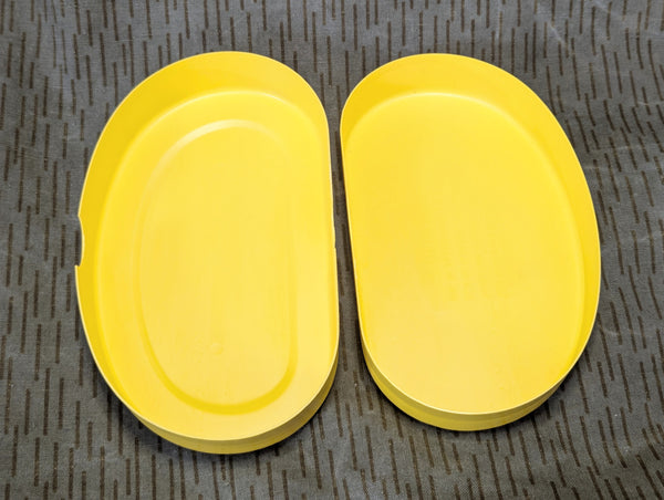 East German Yellow Bread Container Flach Thin