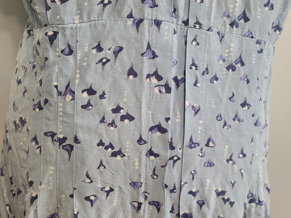 Light Blue Abstract Print Dress <br> (B-47" W-40" H-45")