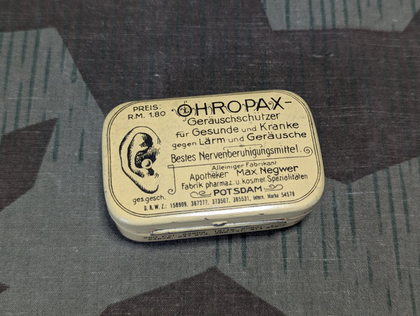 Original Ohropax Earplugs Tin With Some Contents