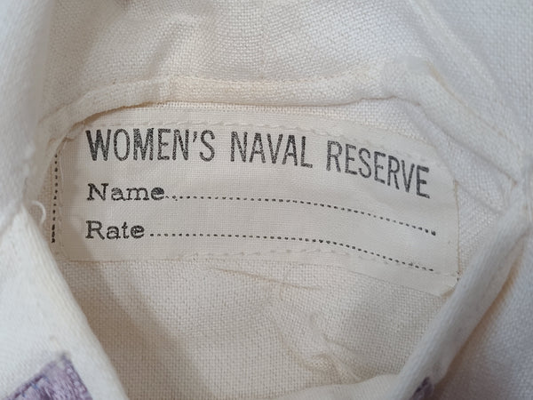 Navy WAVES White Officer Uniform Jacket & Skirt <br> (B-35" W-26" H-34")