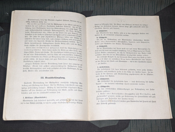 Luftschutz Fire Fighting Pamphlet for Forests and Fields L.Dv.773/1