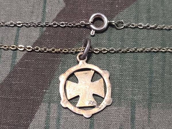 WWI 1914 Iron Cross Sweetheart Necklace