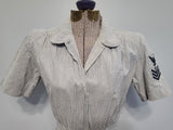 US Navy WAVES Seersucker Work Uniform Dress <br> (B-36" W-24.5" H-34")