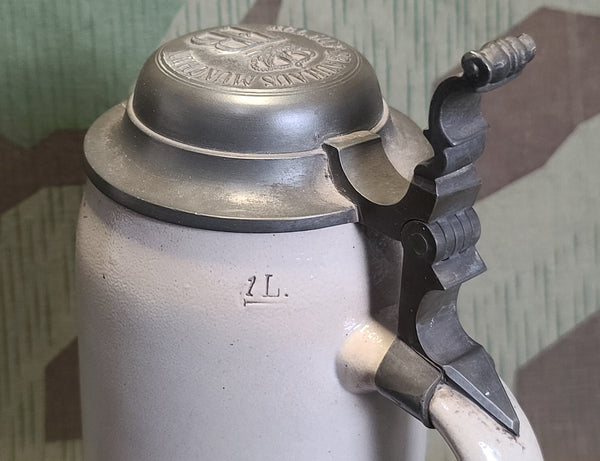 WWI Kgl. Hof-Bräuhaus München 1L Krug with Lid <br>(made between 1913-1918)