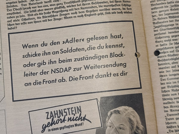 Der Adler Magazine 20 August 1940