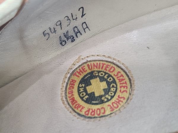 Brown and White Spectator Peep Toe Pumps 6 1/2 AA