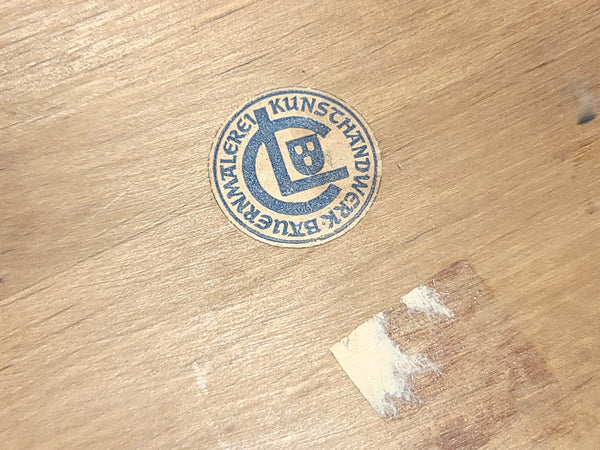 Hand Painted Wood Pipe Tobacco Box C. Lorenz