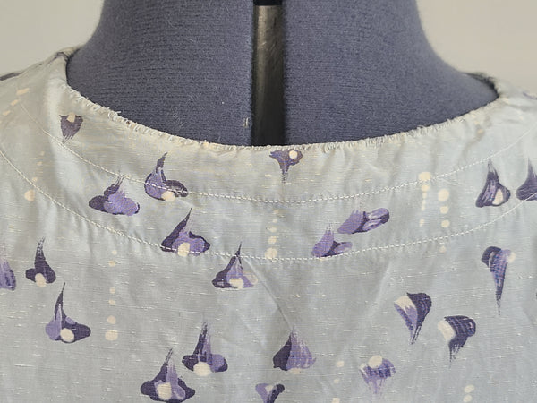 Light Blue Abstract Print Dress <br> (B-47" W-40" H-45")