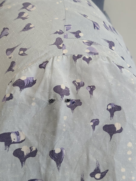 Light Blue Abstract Print Dress <br> (B-47" W-40" H-45")