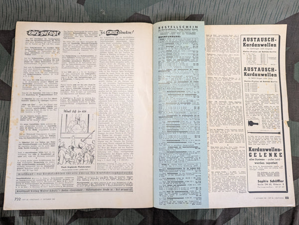 Kraftfahrzeug Handwerk Heft 36 - 7. September 1940 Krafthand