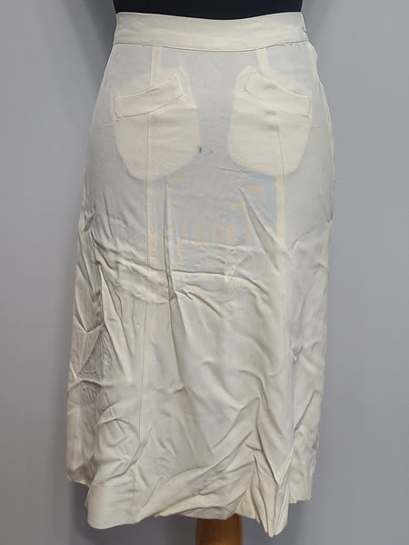 Navy WAVES White Officer Uniform Jacket & Skirt <br> (B-35" W-26" H-34")