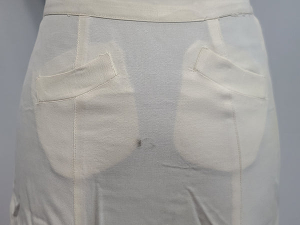 Navy WAVES White Officer Uniform Jacket & Skirt <br> (B-35" W-26" H-34")