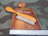 Wooden Scottie Dog Tabletop Brush & Dustpan
