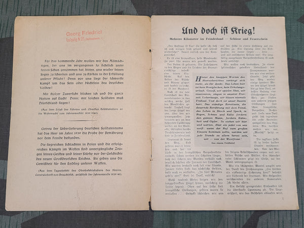 Wir von der Westfront Kleine Kriegshefte Nr. 1