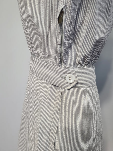 US Navy WAVES Seersucker Work Uniform Dress <br> (B-36" W-24.5" H-34")