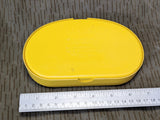 East German Yellow Bread Container Flach Thin