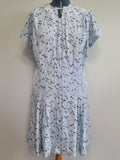 Light Blue Abstract Print Dress <br> (B-47" W-40" H-45")