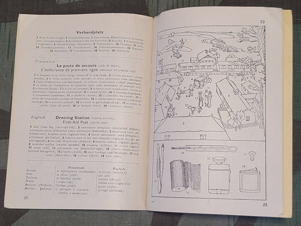 Picture Dictionary for Soldiers (German, French, English) 1941