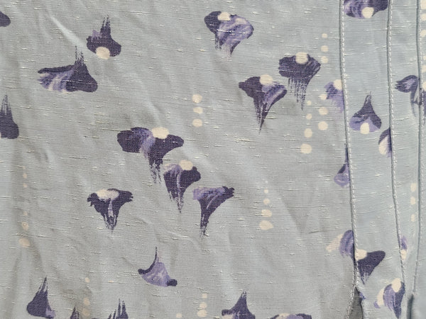 Light Blue Abstract Print Dress <br> (B-47" W-40" H-45")