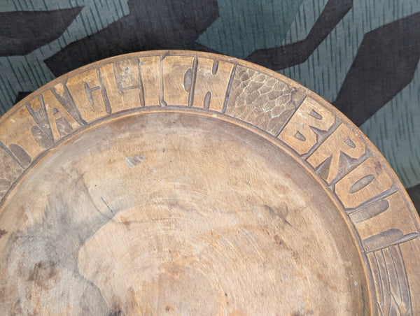 Unser Täglich Brot German Wood Bread Plate