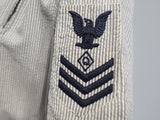 US Navy WAVES Seersucker Work Uniform Dress <br> (B-36" W-24.5" H-34")