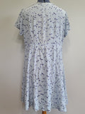 Light Blue Abstract Print Dress <br> (B-47" W-40" H-45")