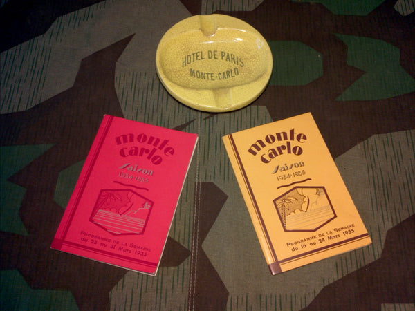 1930s Hotel De Paris Monte Carlo Ashtray & Guide Books
