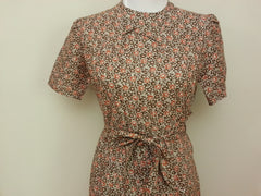 German Orange/Brown Dress - Buttons in the Back <br> (B-38" W-32" H-39")