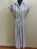 Purple & White Striped Dress <br> (B-43" W-32" H-41")
