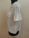 White Linen Shirt <br> (B-40" W-39 1/2")
