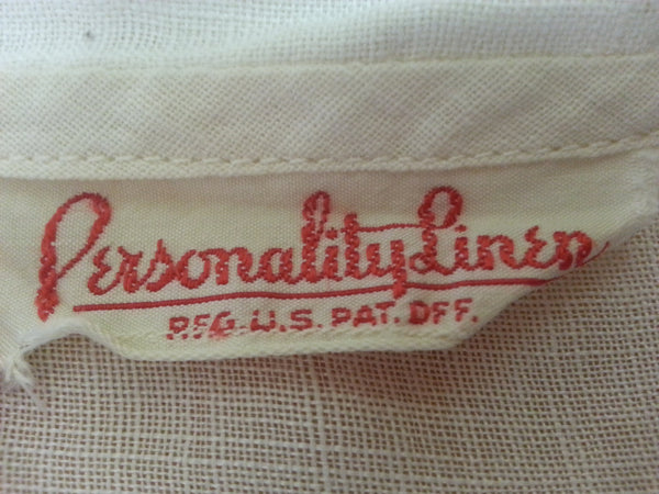 White Linen Shirt <br> (B-40" W-39 1/2")