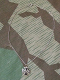 WWI Enamel Iron Cross Sweetheart Necklace