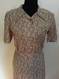 German Green/Brown Button Down Dress <br> (B-39" W-32" H-39")