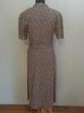 German Green/Brown Button Down Dress <br> (B-39" W-32" H-39")