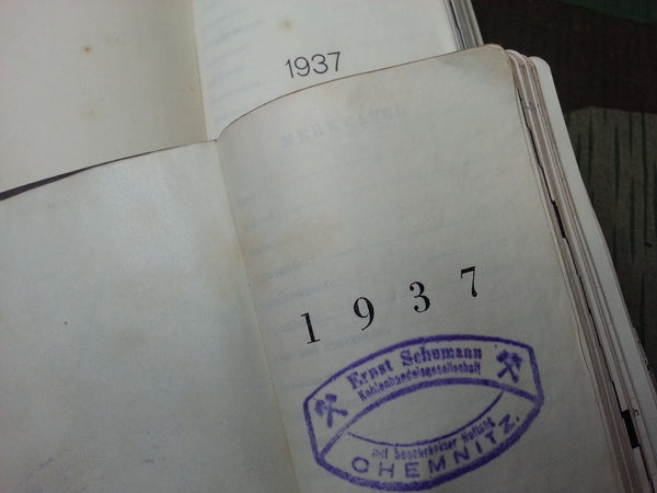 1937 Sonne Charcoal Briquette Calendar Book
