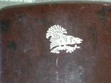 Curved Bakelite 5 Cigar Case w/ Bird