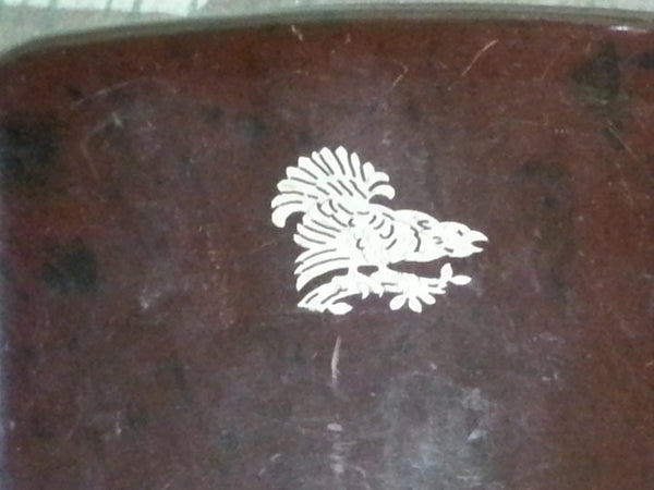 Curved Bakelite 5 Cigar Case w/ Bird
