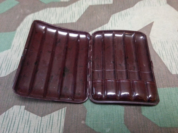 Curved Bakelite 5 Cigar Case w/ Bird